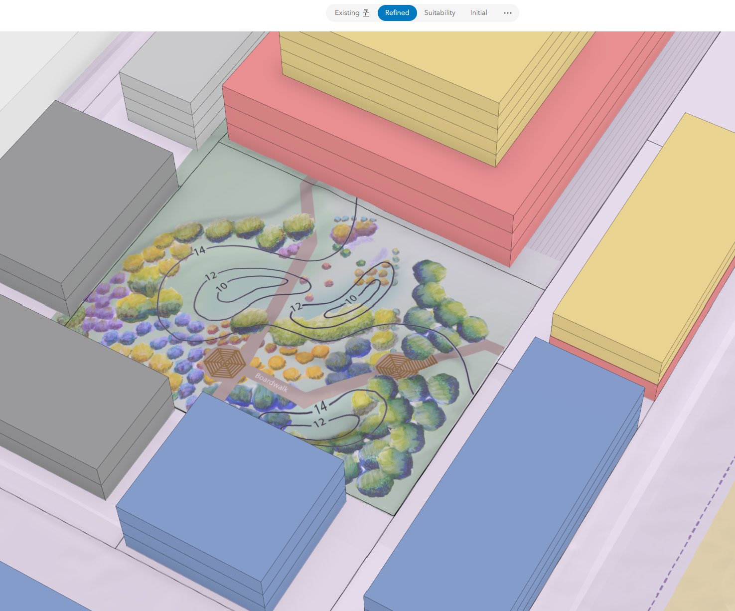 Rain Garden texture added to ArcGIS Urban