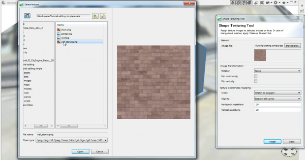 Brick texture dialog box
