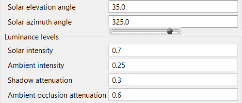 Scene and panorama settings