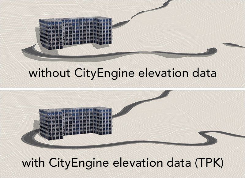 CityEngine elevation (TPK)