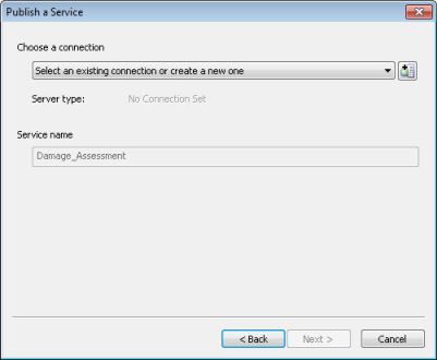 Publish a Service dialog box