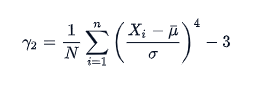 Kurtosis calculation