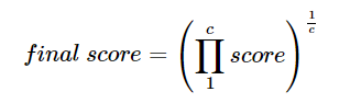 Geometric mean (combination method)