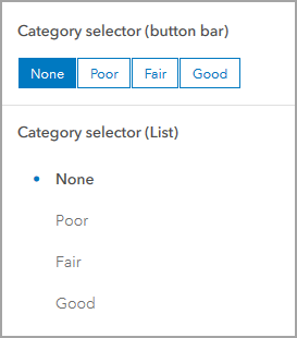 Category selector