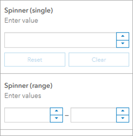 Spinner number selector