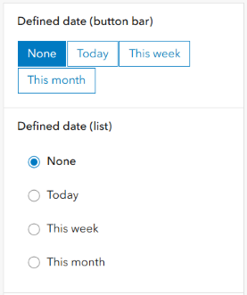 Defined dates