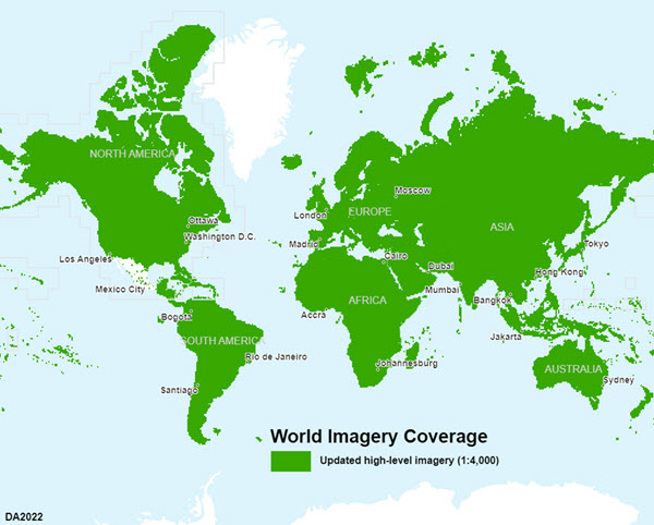 Updated coverage for World Imagery