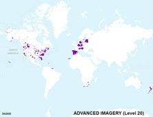 Coverage for World Advanced Imagery Level 20