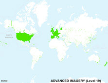 Coverage for World Advanced Imagery Level 19