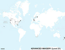 Coverage for World Advanced Imagery Level 21