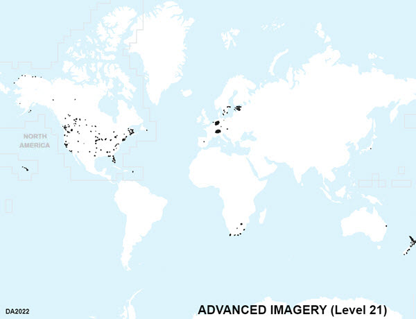 Advanced Imagery coverage map at 1:282 (Level 21)