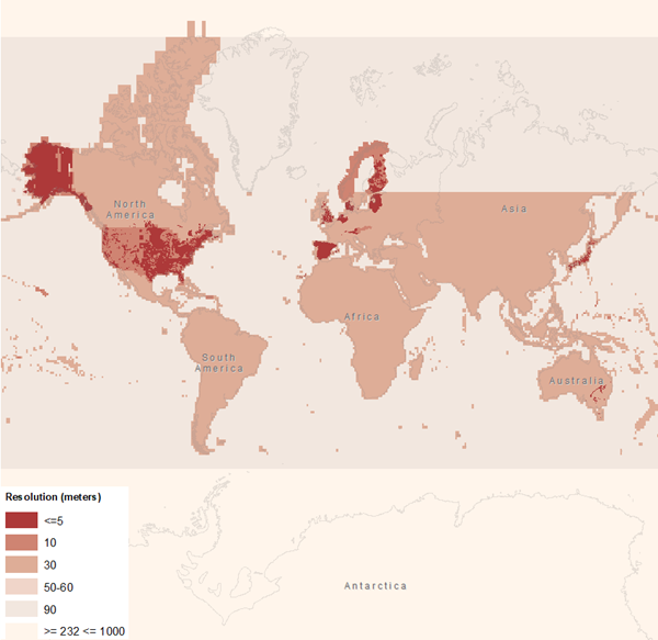 World Elevation coverage (Terrain)