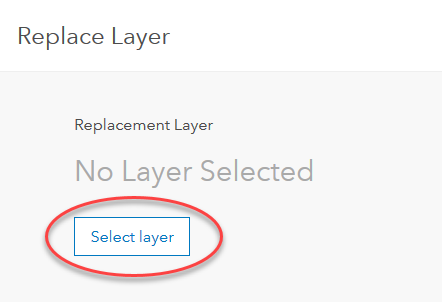 Replace Layer with Select layer circled