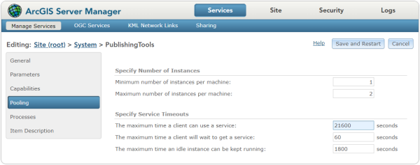 PublishingTools Pooling dialog box