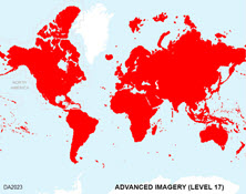 Coverage for World Advanced Imagery Level 17