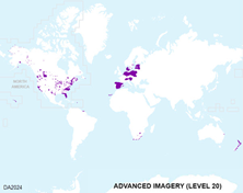 Coverage for World Advanced Imagery Level 20