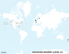 Coverage for World Advanced Imagery Level 21