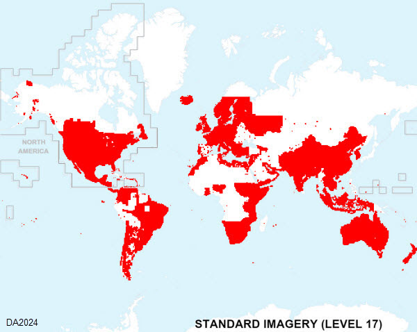 Standard Imagery coverage map at 1:4,000 (Level 17)