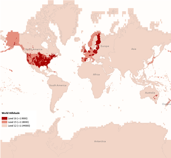 World Hillshade coverage