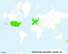 Coverage for World Advanced Imagery Level 19