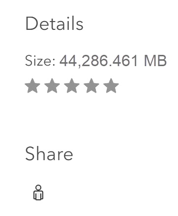 Item details showing package size for the Esri_Vector_Basemap_GCS_DA2024_Install vector tile package in Enterprise 11.2