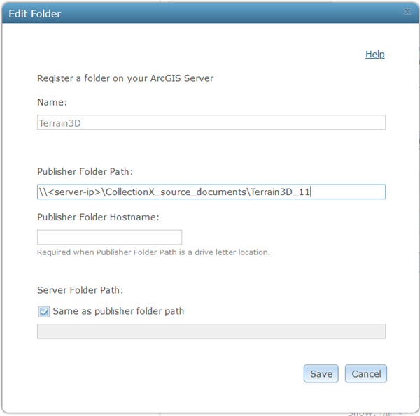 Edit Folder dialog box Edit Folder dialog box