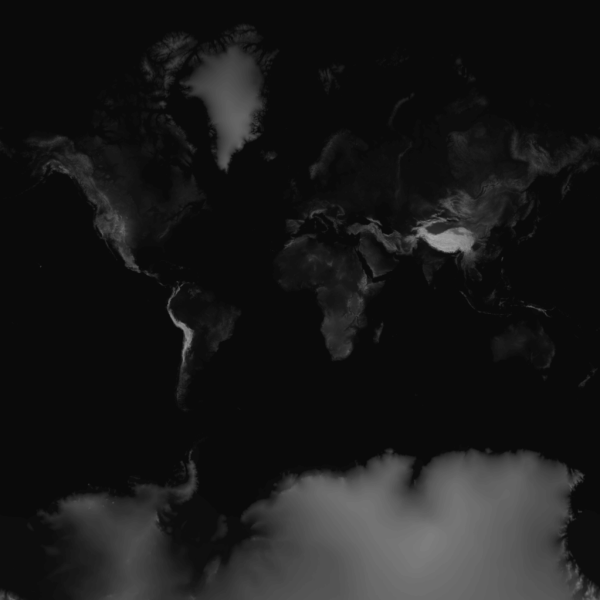 Elevation (DTM) for the world Elevation (DTM) for the world