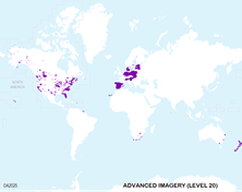 Coverage for World Advanced Imagery Level 20