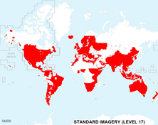 Coverage for World Standard Imagery Level 17