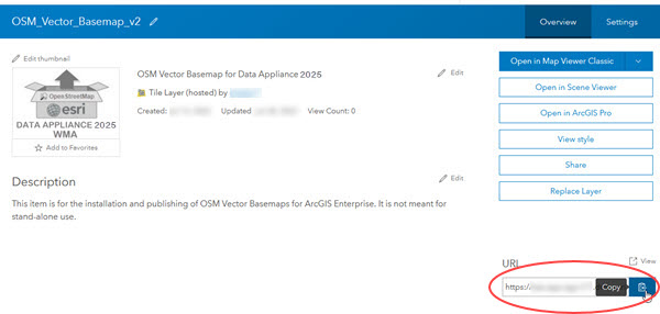 Item page with Copy button Item page with Copy button