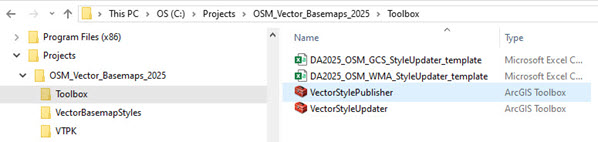 Add Toolbox pane with VectorStylePublisher.tbx selected on local computer Add Toolbox pane with VectorStylePublisher.tbx selected on local computer