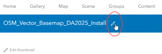 Item page showing hosted tile layer with incorrect title and Edit button Item page showing hosted tile layer with incorrect title and Edit button
