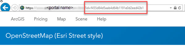 Portal URL with item ID number Portal URL with item ID number