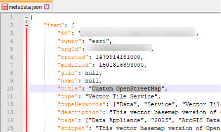 metadata.json code with title highlighted metadata.json code with title highlighted