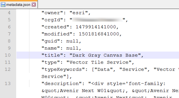 metadata.json code with title highlighted metadata.json code with title highlighted