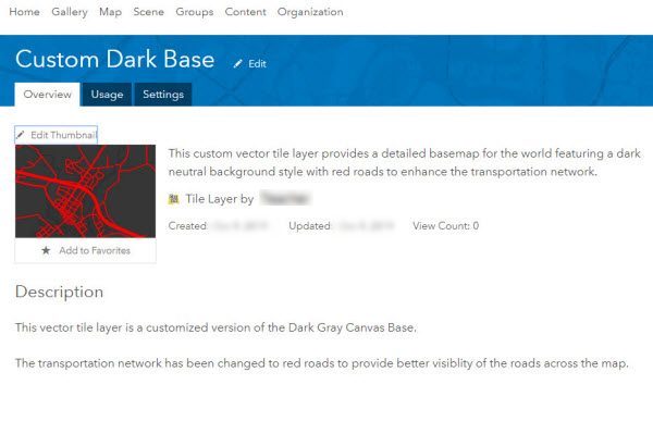 Custom map item Custom map item