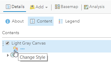 Change Style button on the Light Gray Canvas Change Style button on the Light Gray Canvas