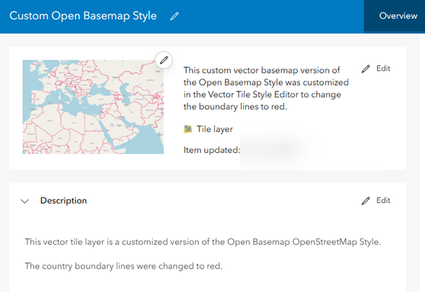 Custom map item Custom map item