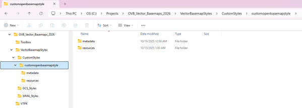 CustomStyles directory with customopenbasemapstyle folder CustomStyles directory with customopenbasemapstyle folder