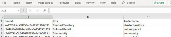 StyleUpdater template with itemid, title, and foldername columns StyleUpdater template with itemid, title, and foldername columns