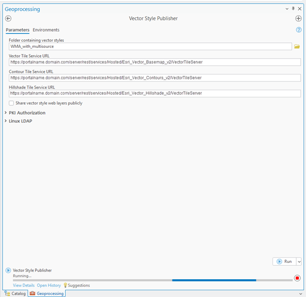 Vector Style Publisher dialog box Vector Style Publisher dialog box