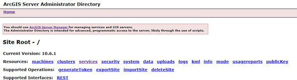 ArcGIS Server Administrator Directory