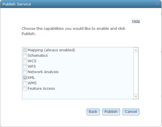 Capabilities options to enable or disable