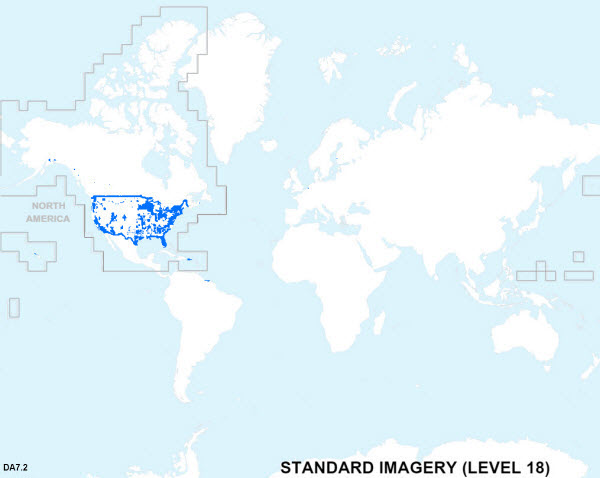 Standard Imagery coverage map at 1:2,000 (Level 18)