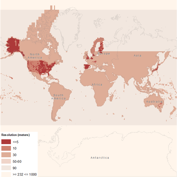 World Elevation coverage (Terrain)