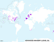 Coverage for World Advanced Imagery Level 20