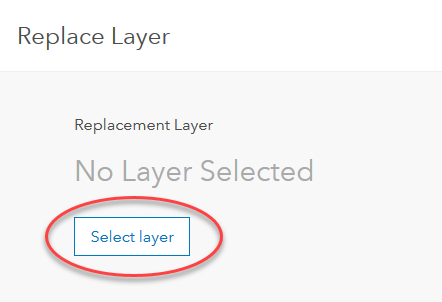 Replacement Layer with Select layer circled