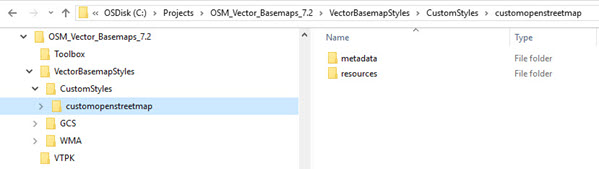 CustomStyles directory with customopenstreetmap folder