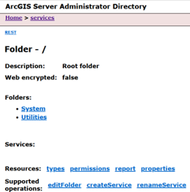 ArcGIS Server Administrator Directory services