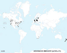 Coverage for World Advanced Imagery Level 21